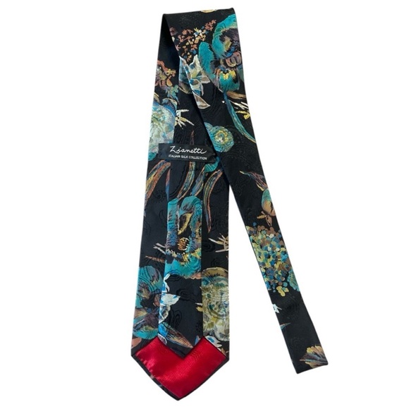 Vintage Zionetti Italian Silk Collection Floral Paisley Neck Tie - Picture 3 of 4